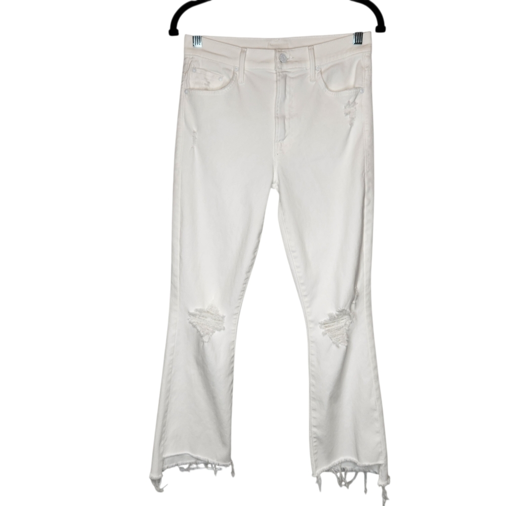 Mother Insider Crop Step Fray Jeans In Cracked Slipper 27